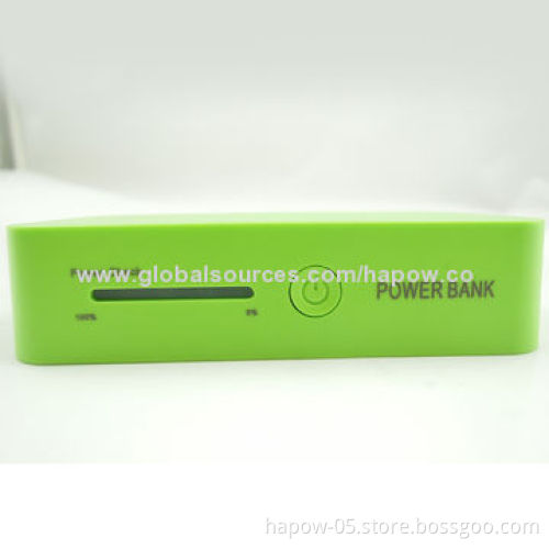 Portable Slim Mobile Phone Power Bank with 4 LEDs, Li-ion Battery, Small Size, High-capacity